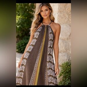 Earthbound Trading High Low Boho Strappy Dress
